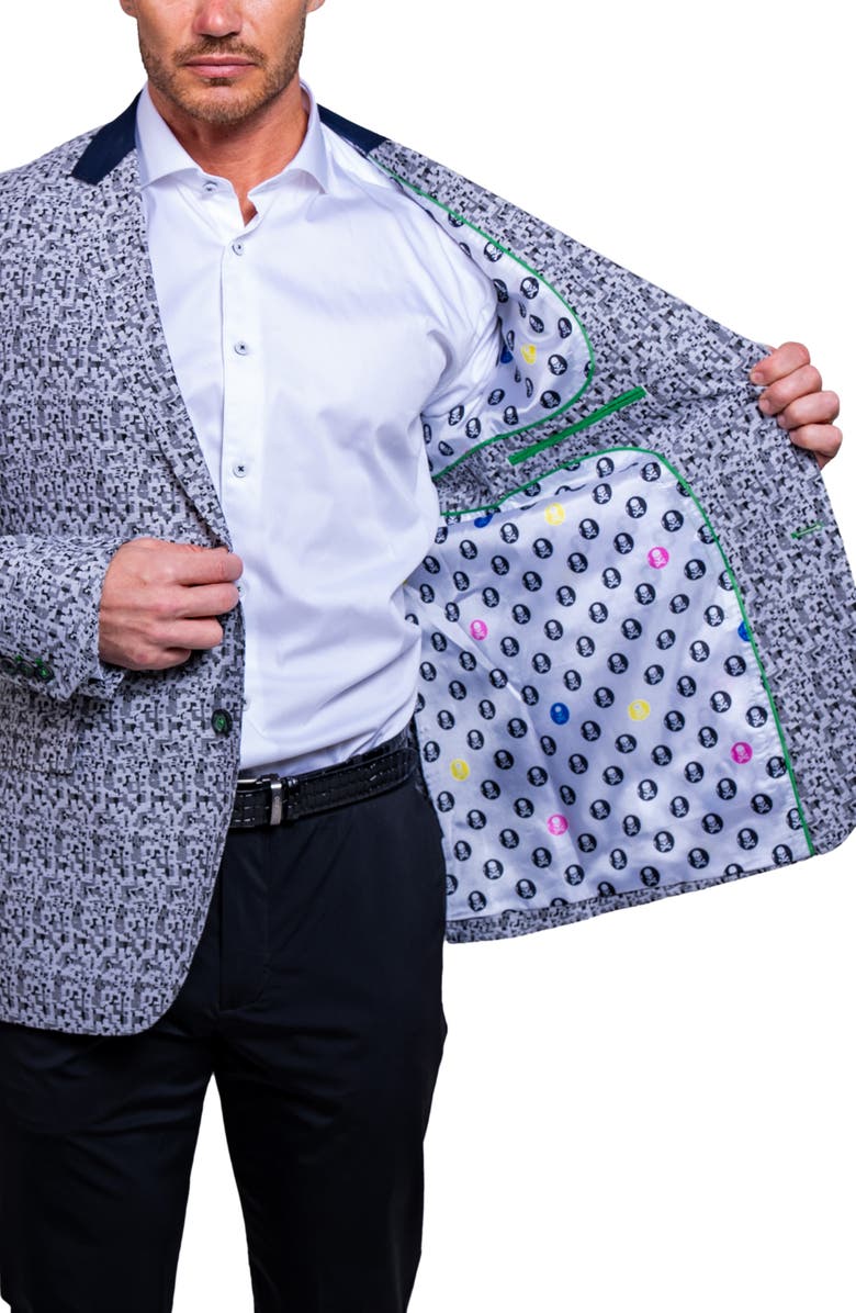 Maceoo Socrate Ascension Camo Blazer, Alternate, color, Grey