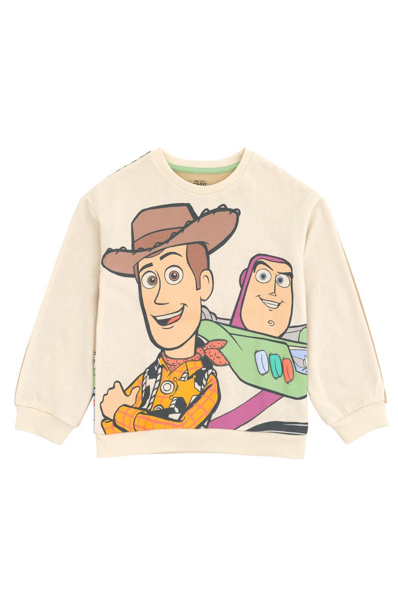 Toy Story Fleece Sweatshirt, Main, color, Woody Buzz Cream