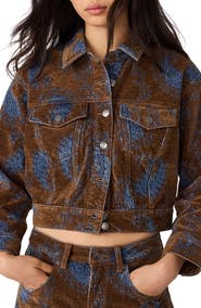 Steve Madden Dove Paisley Corduroy Jacket