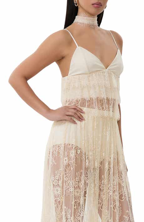 AFRM Gisela Tiered Floral Mesh Camisole