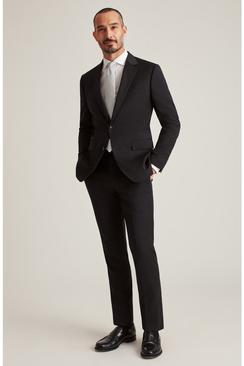 Jetsetter Slim Fit Stretch Wool Suit Jacket, Alternate, color, BLACK