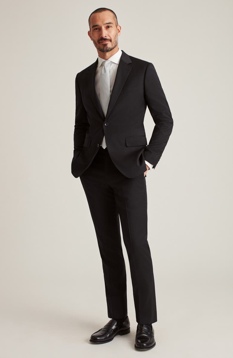 Bonobos Jetsetter Slim Fit Stretch Wool Suit Jacket, Alternate, color, Black