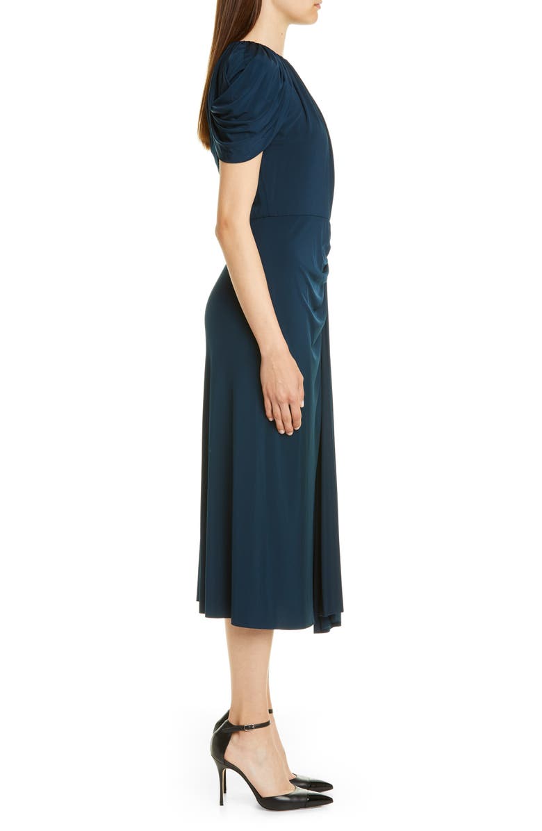 Jason Wu Collection Cap Sleeve Draped Jersey Midi Dress, Alternate, color,