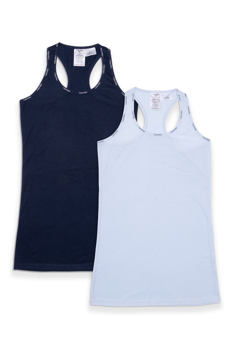 Kids' 2-Pack Assorted Racerback Nightgowns, Main, color, LIGHT BLUE/ NAVY BLUE