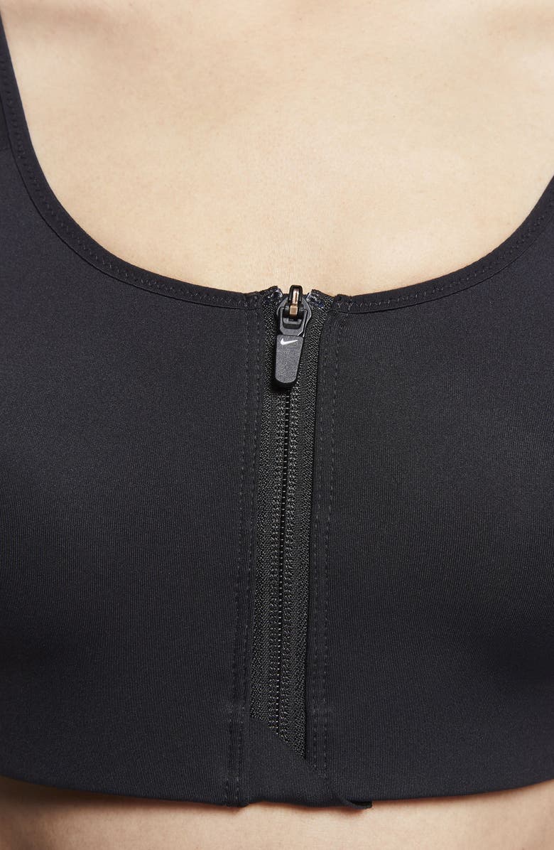 Nike Dri-FIT Shape Front Zip Sports Bra, Alternate, color, 