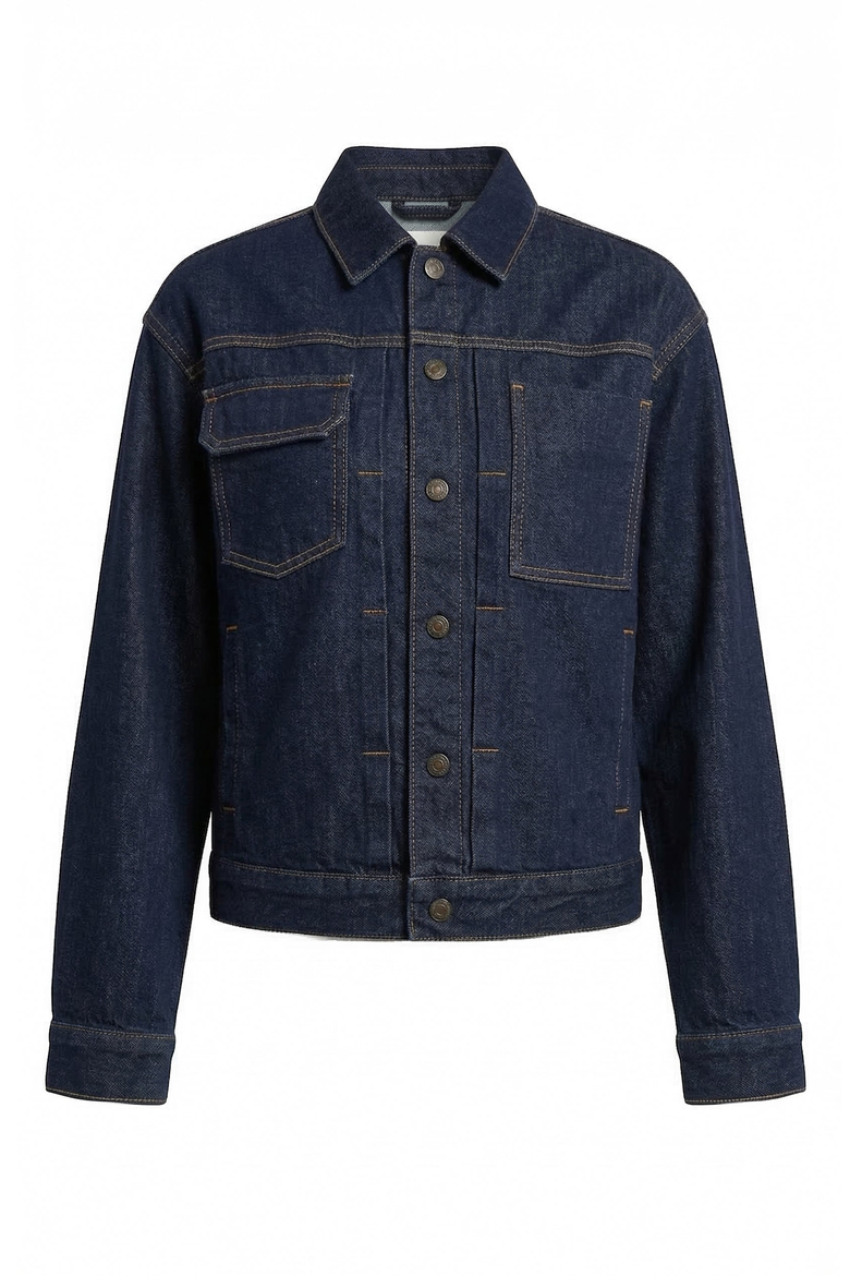 Utility Patch Pocket Denim Jacket, Alternate, color, Dark Indigo