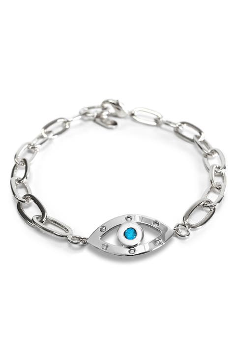 Cubic Zirconia Evil Eye Bracelet