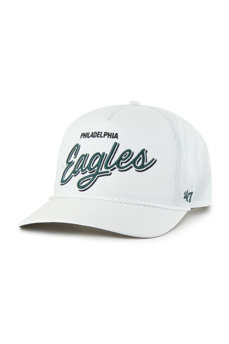 Men's '47 White Philadelphia Eagles Brrr Fairway Hitch Adjustable Hat, Main, color, White