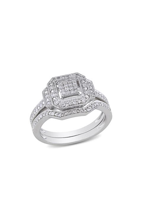 Diamond Engagement Ring Set - 0.23 ctw