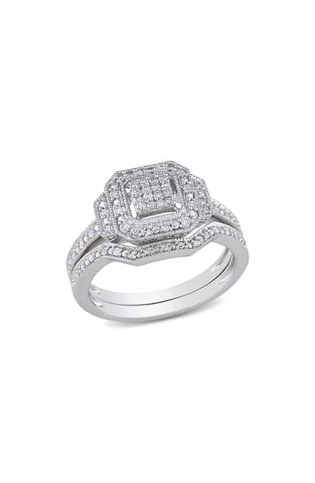 DELMAR Diamond Engagement Ring Set - 0.23 ctw