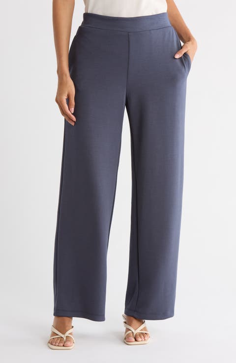Scuba Knit Wide Leg Pants