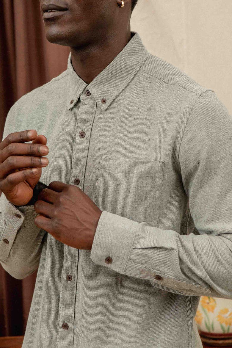 Sutton Slim Shirt, Alternate, color, Olive Twill