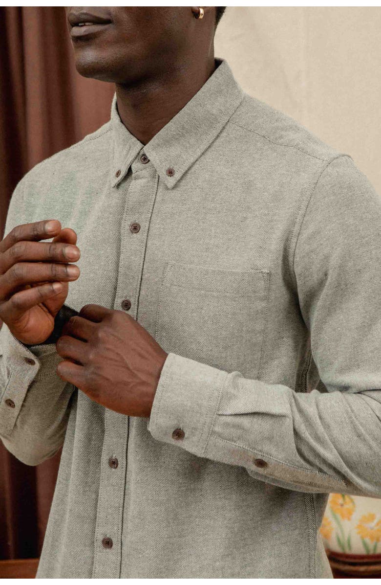 Bridge & Burn Sutton Slim Shirt, Alternate, color, Olive Twill