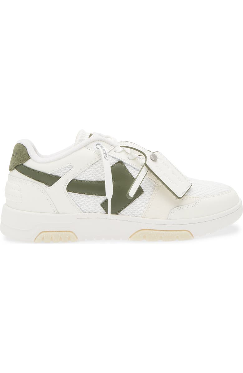 Off-White Slim Out Of Office Low Top Sneaker, Alternate, color, White - Olive Green