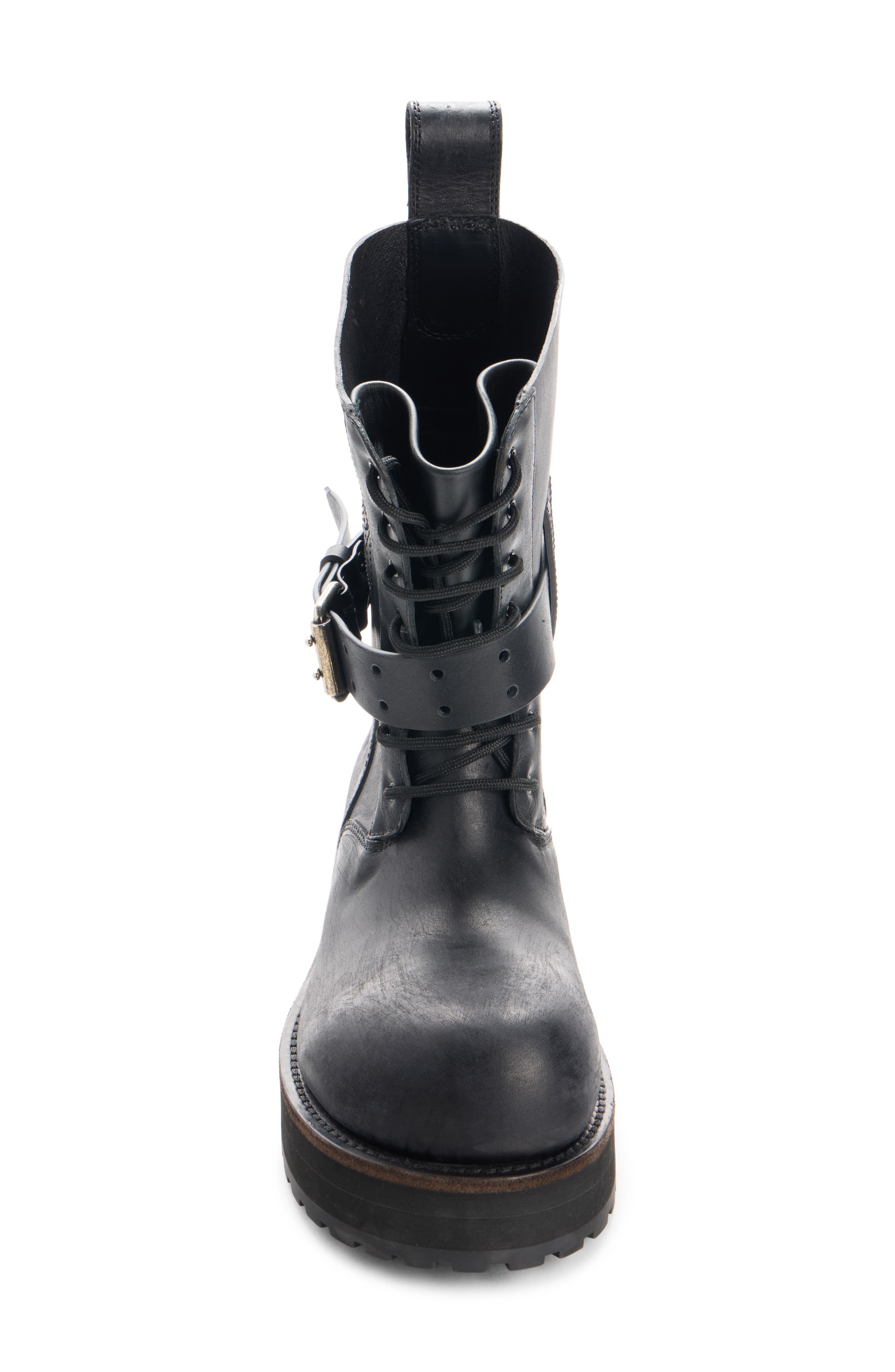 Venom Lace-Up Boot, Alternate, color, BLACK