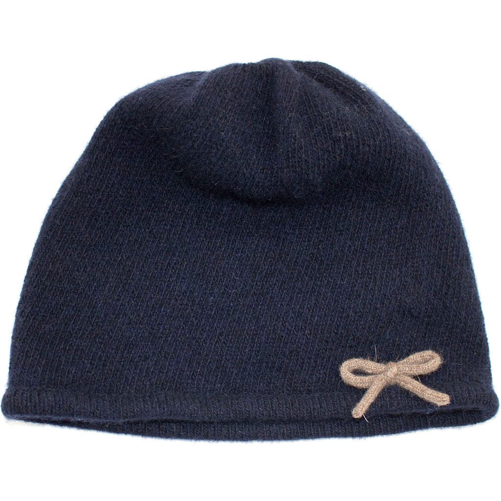 Portolano Bow Beanie In Blue