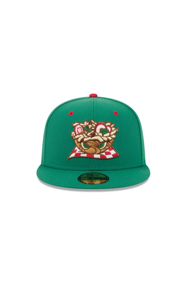Men's New Era  Green Akron RubberDucks Theme Nights 59FIFTY Fitted Hat, Alternate, color, Green