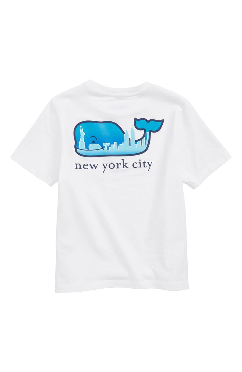 vineyard vines New York City Whale Pocket T-Shirt, Alternate, color, 