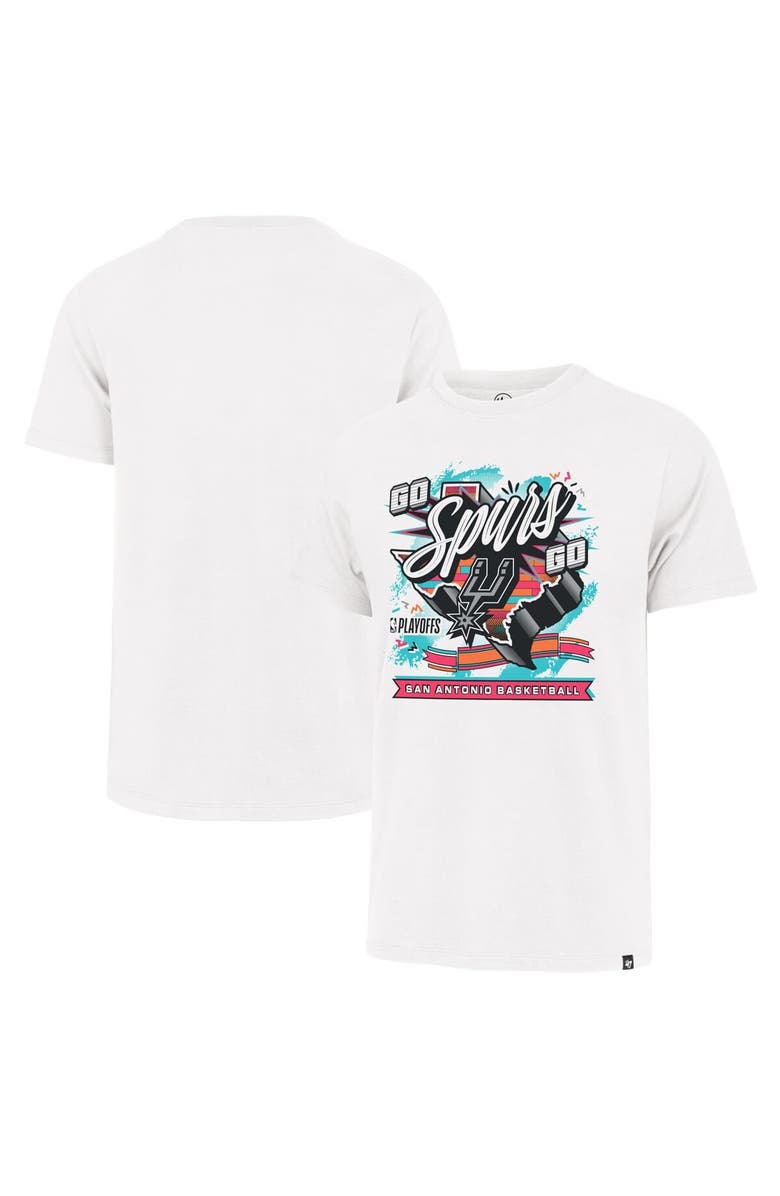 '47 Men's '47 White San Antonio Spurs 2026 NBA Playoffs Round Two Franklin T-Shirt, Main, color, White