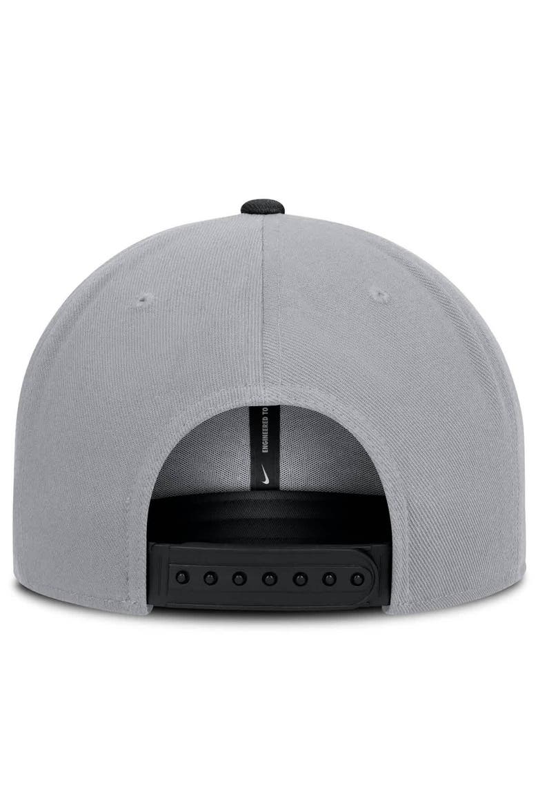 Men's Nike Gray/Black Pittsburgh Pirates Primetime Pro Dri-FIT Snapback Hat, Alternate, color, Gray