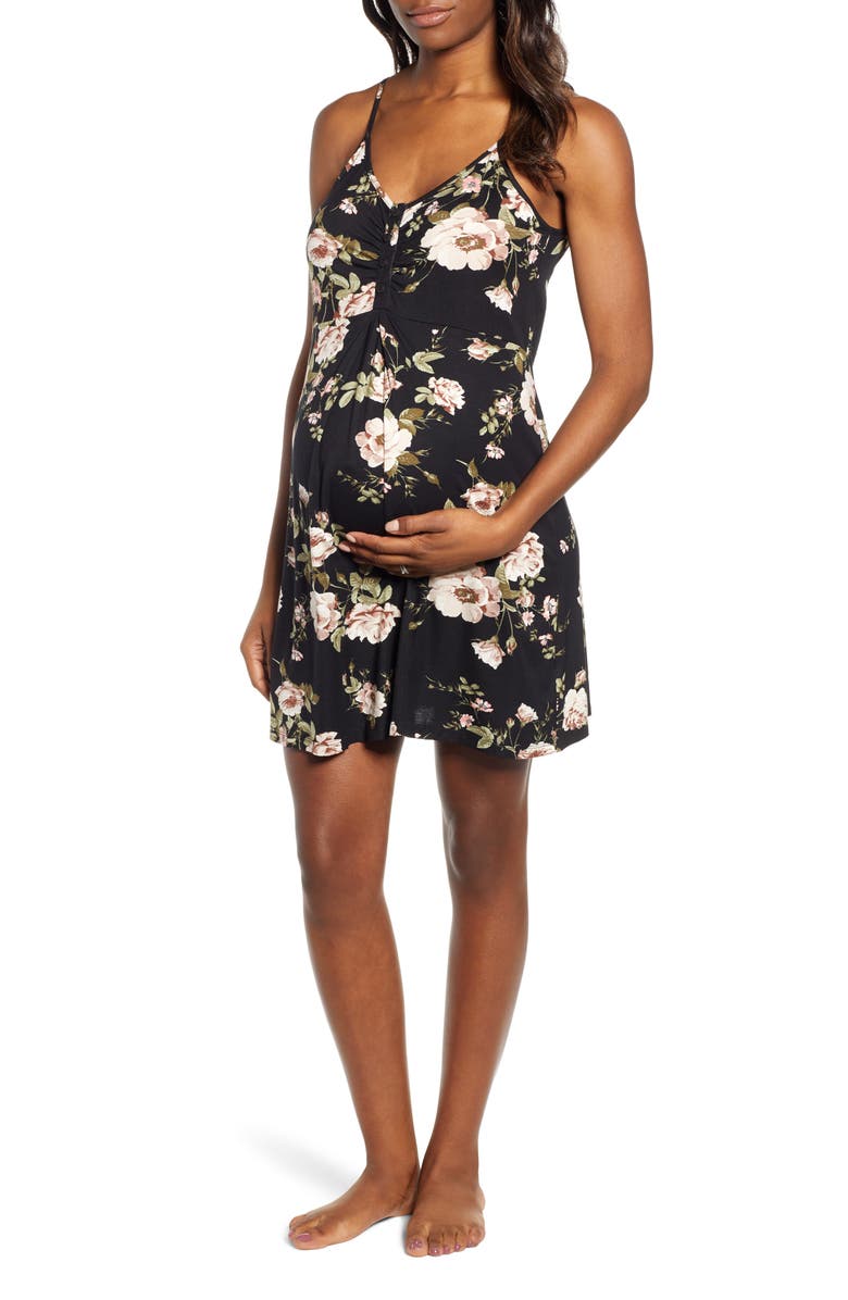 Angel Maternity Maternity/Nursing Dress, Robe & Blanket Set, Alternate, color, 