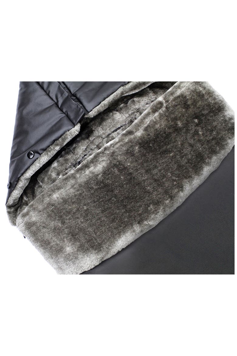 WaxedPOD Faux Fur Lined Water Repellent Car Seat/Stroller Bunting, Alternate, color, WAXED FOREST