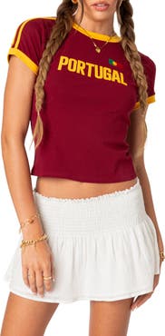 EDIKTED Portugal Ringer T-Shirt
