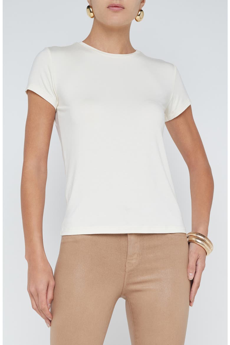 Ressi Crewneck Short Sleeve T-Shirt, Main, color, VINTAGE WHITE