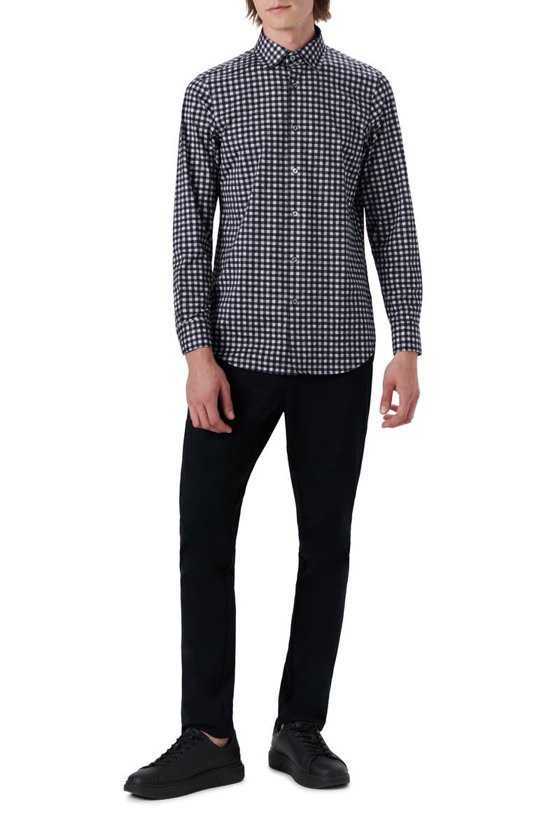 Bugatchi OoohCotton<sup>®</sup> Shepherd Check Button-Up Shirt, Alternate, color,