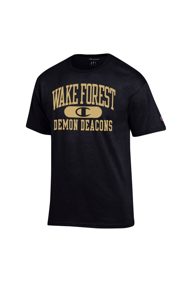Champion Men's Champion Black Wake Forest Demon Deacons Arch Pill T-Shirt, Alternate, color, Black