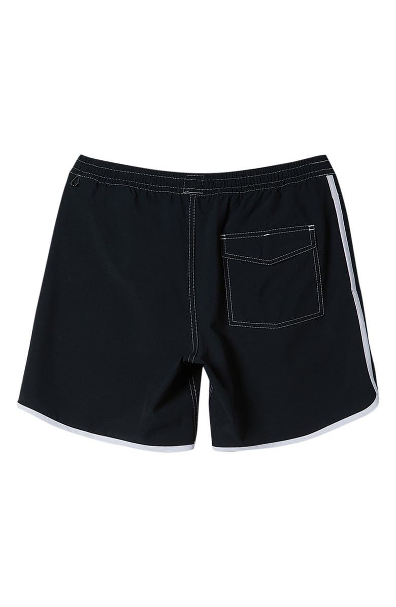 Quiksilver Original Scallop Volley Swim Trunks, Alternate, color, Black
