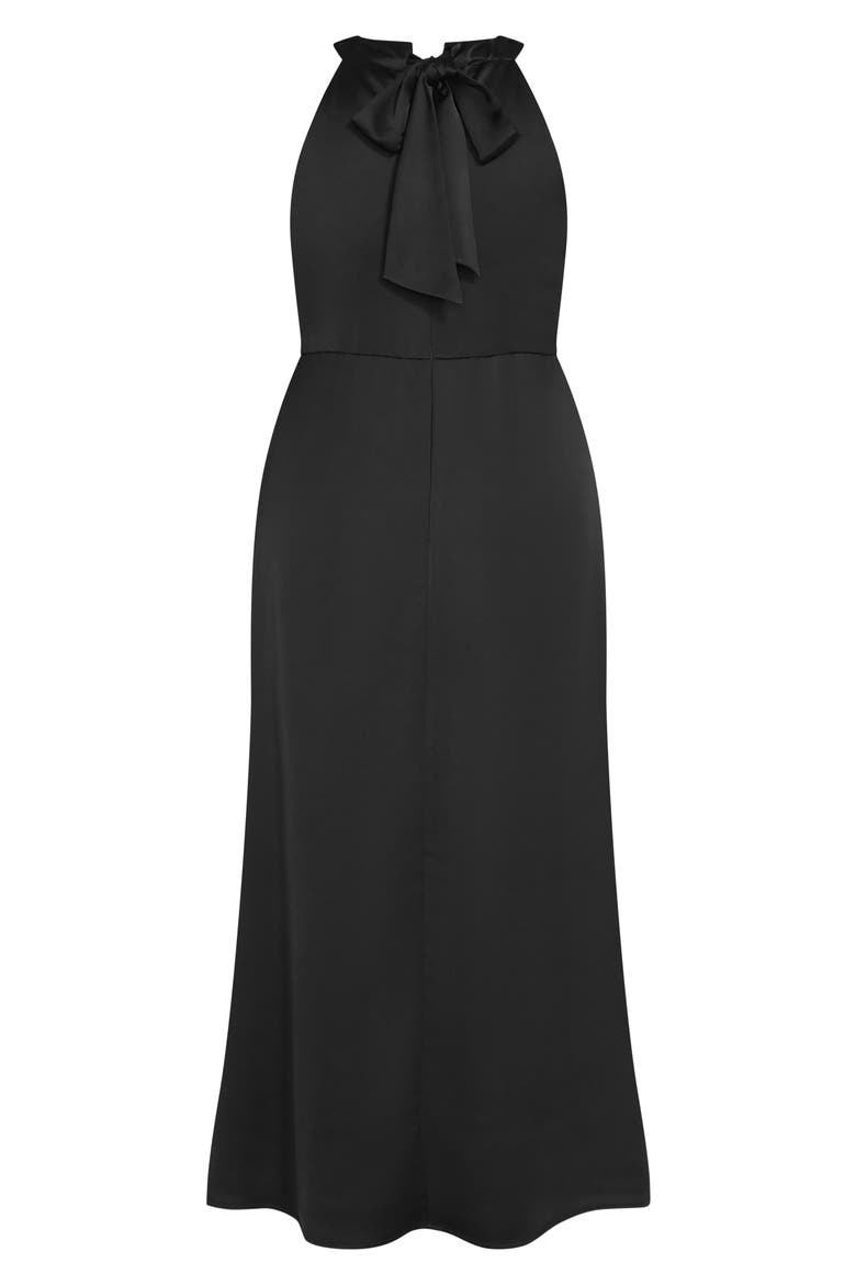 Celina Pleated Sleeveless Maxi Dress, Alternate, color, BLACK