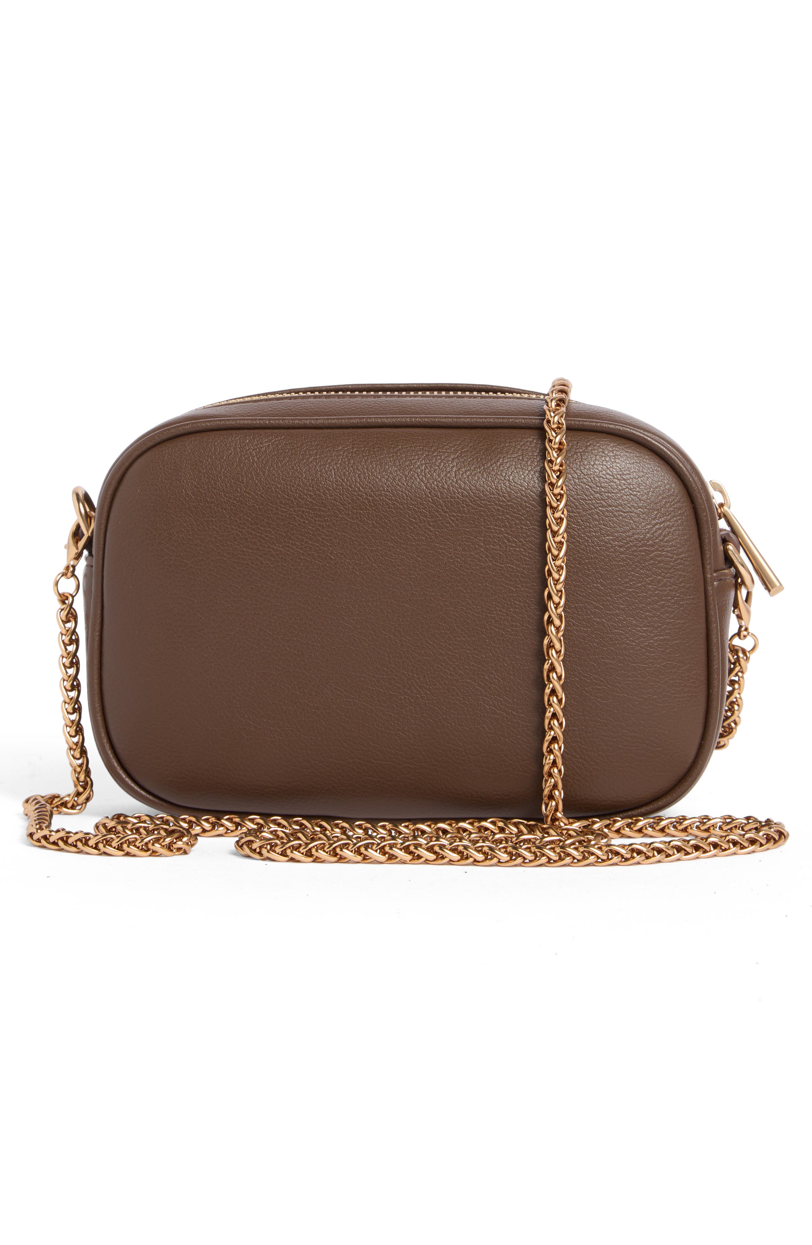 Sam Edelman Nylie Genuine Calf Hair Leather Camera Bag, Alternate, color, Brown