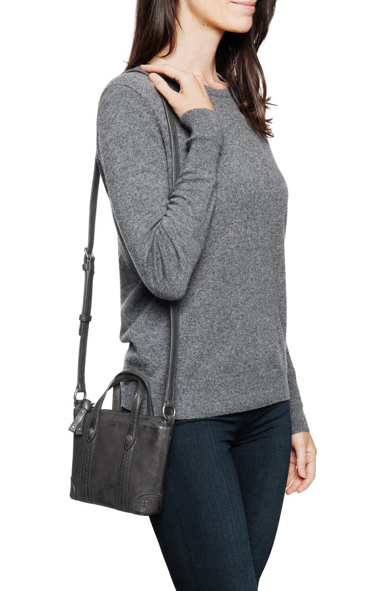 Frye Melissa Mini Leather Crossbody Shopper, Alternate, color,