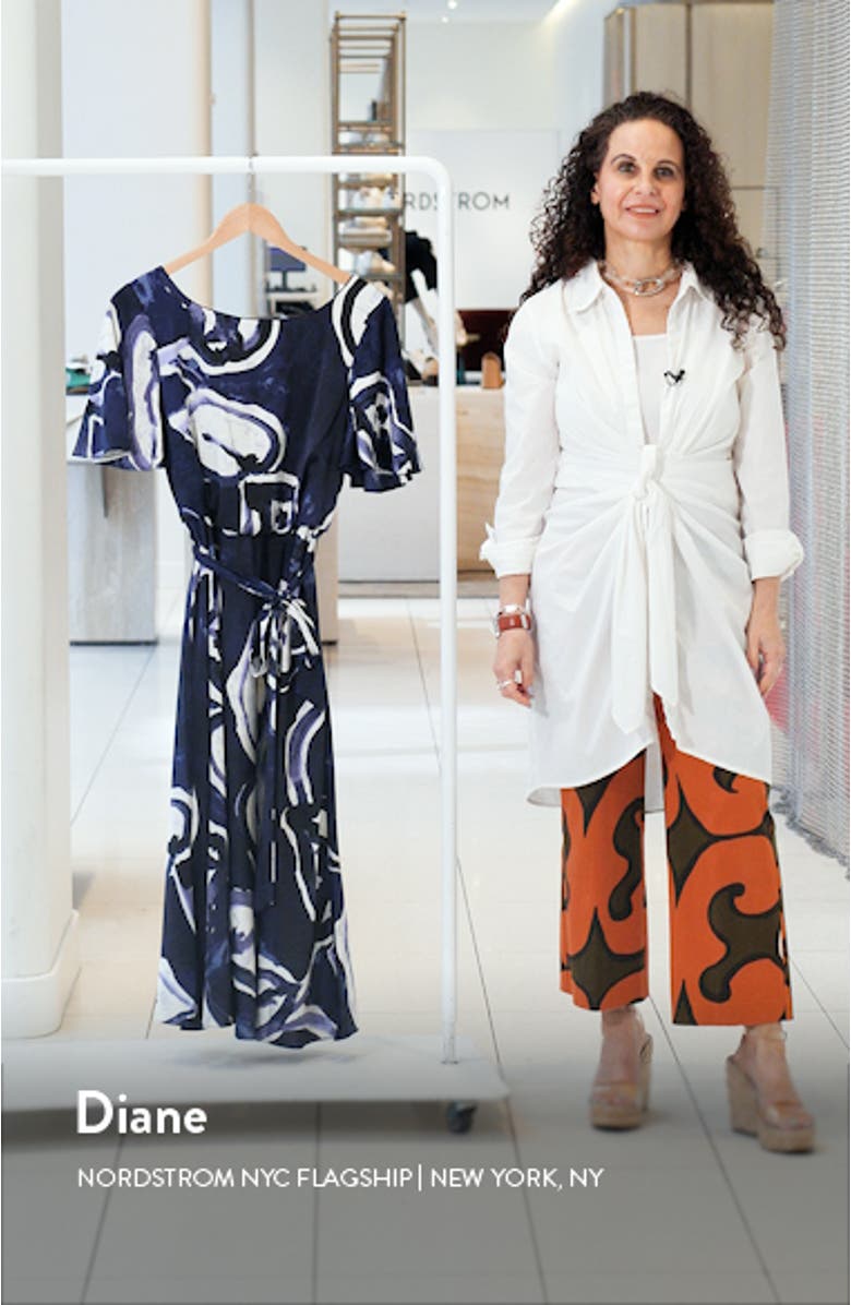 Watercolor Vines Jeni Tie Waist Dress, sales video thumbnail