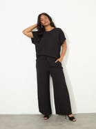 Live Unlimited Drawstring Waist Wide Leg Pants