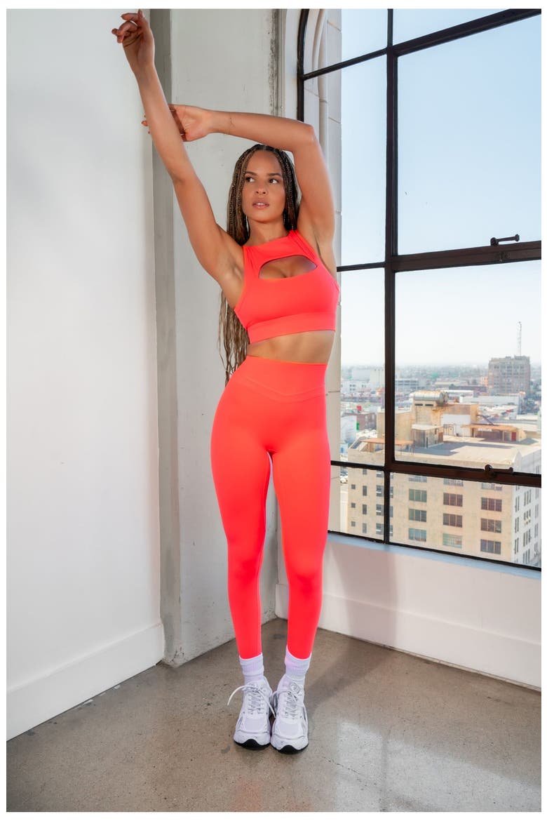Pulse Keyhole Longline, Alternate, color, Neon Coral