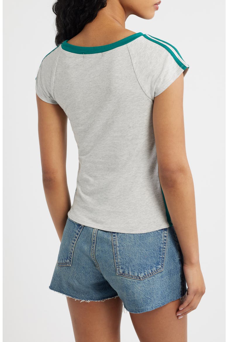 LA Off the Shoulder Graphic Ringer T-Shirt, Alternate, color, HEATHER GREY