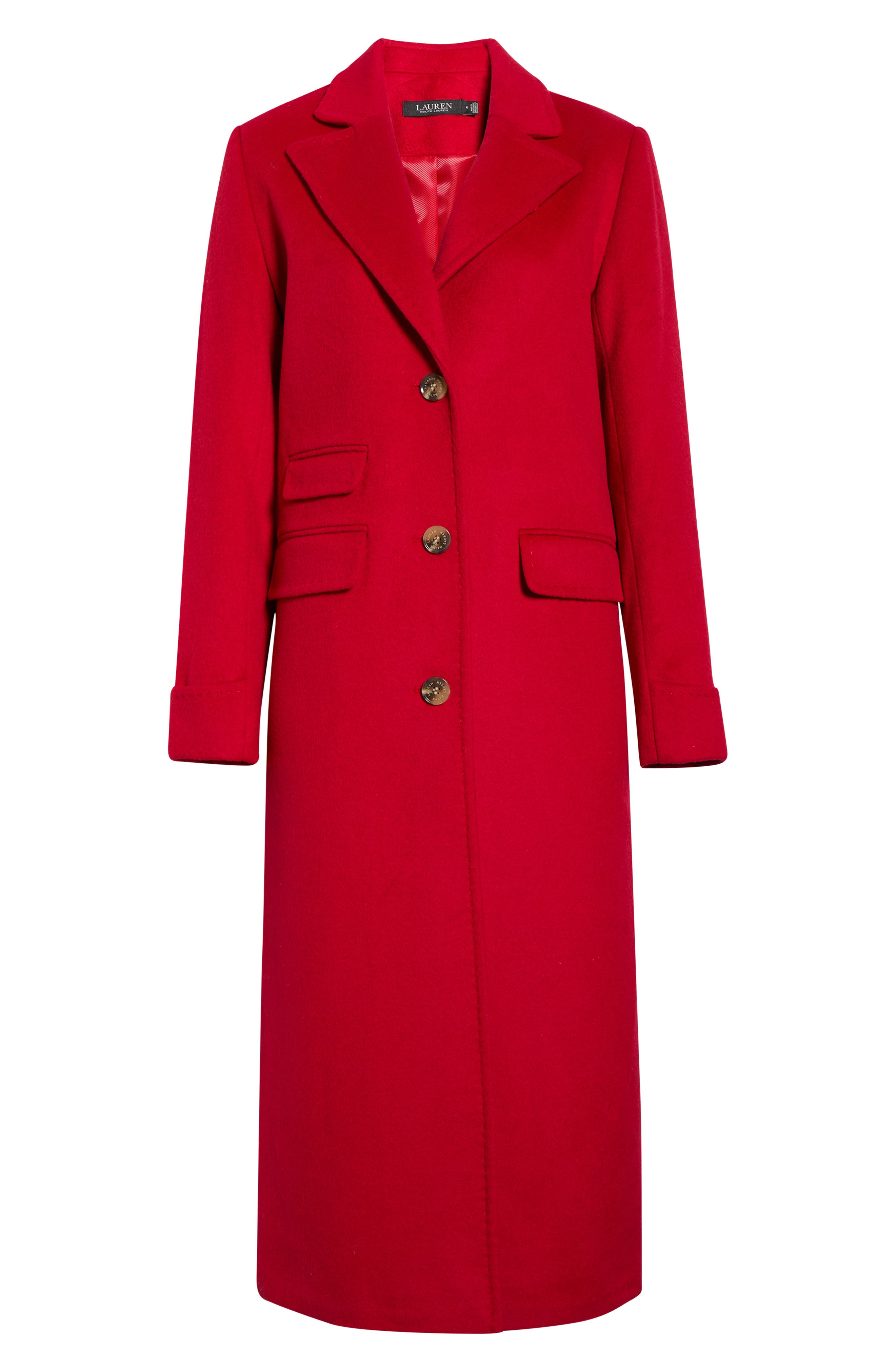 Женские куртки Lauren Ralph Lauren Longline Wool Blend Reefer Coat — фото 6