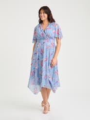Scarlett & Jo Julie Floral Hanky Hem Dress