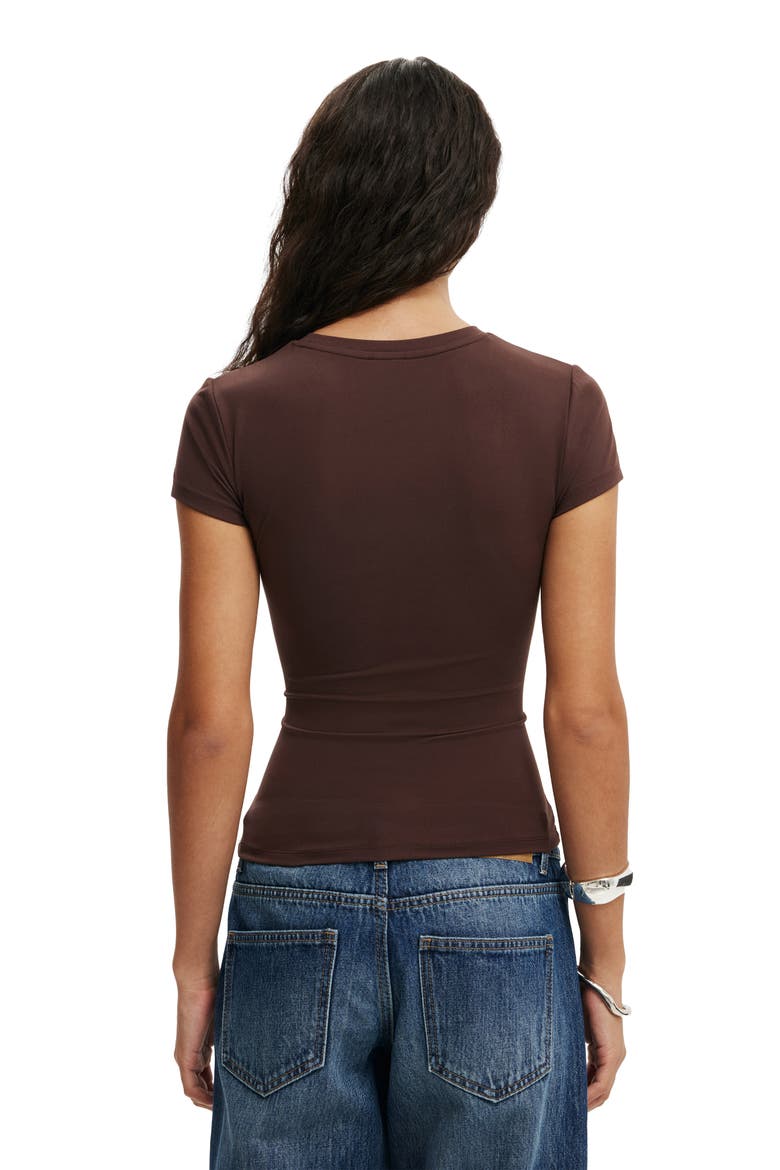 Women's Hold Me Short Sleeve Crew Neck, Alternate, color, Dark Oak