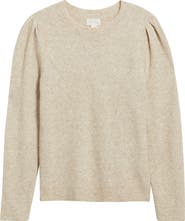 Caslon® Pointelle Detail Crewneck Sweater