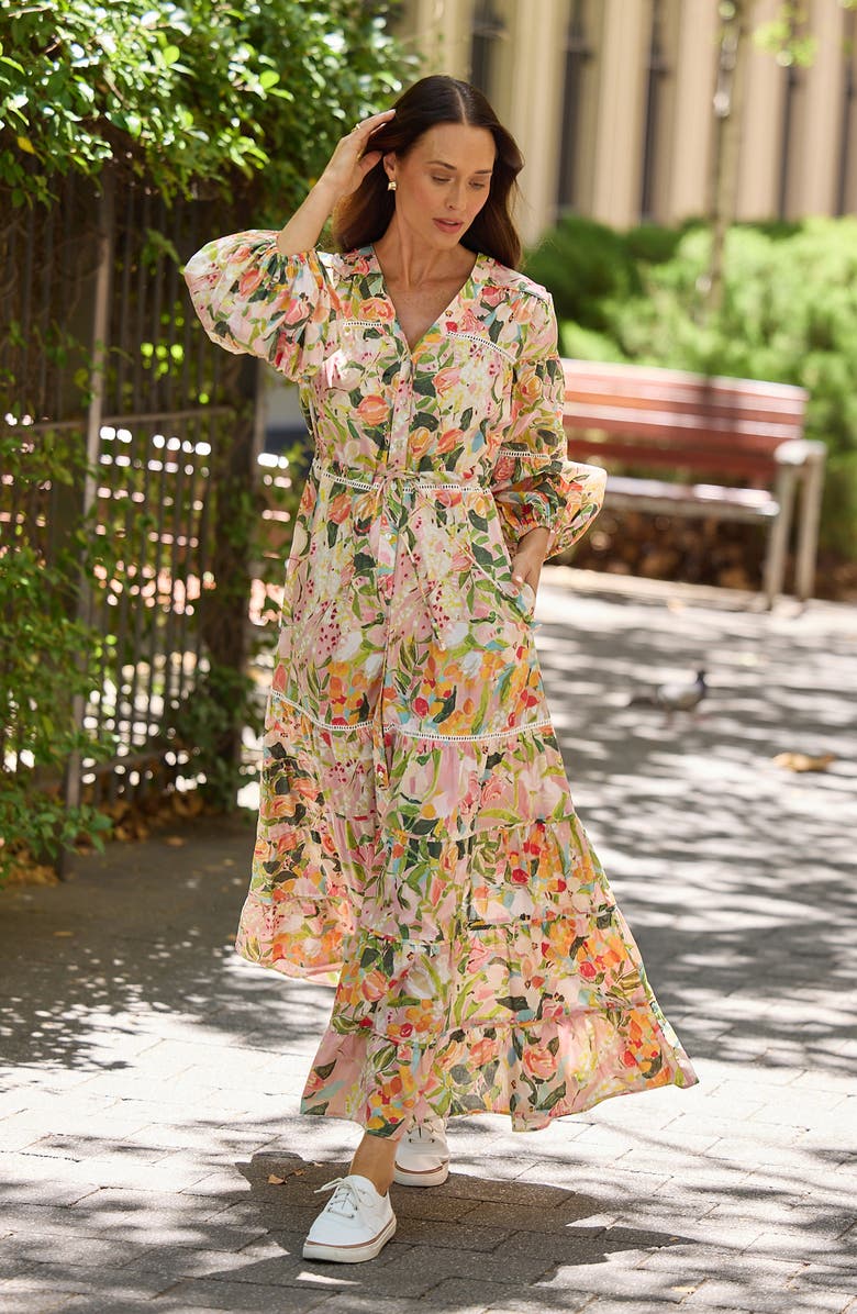 Brave+True Gertie Floral Print Maxi Dress, Alternate, color, Zoes Garden