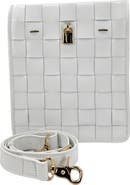 Madison Maison Woven Leather Lock Crossbody Bag