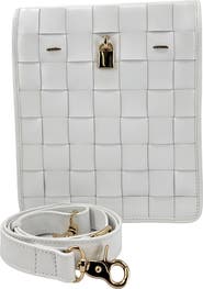 Madison Maison Woven Leather Lock Crossbody Bag