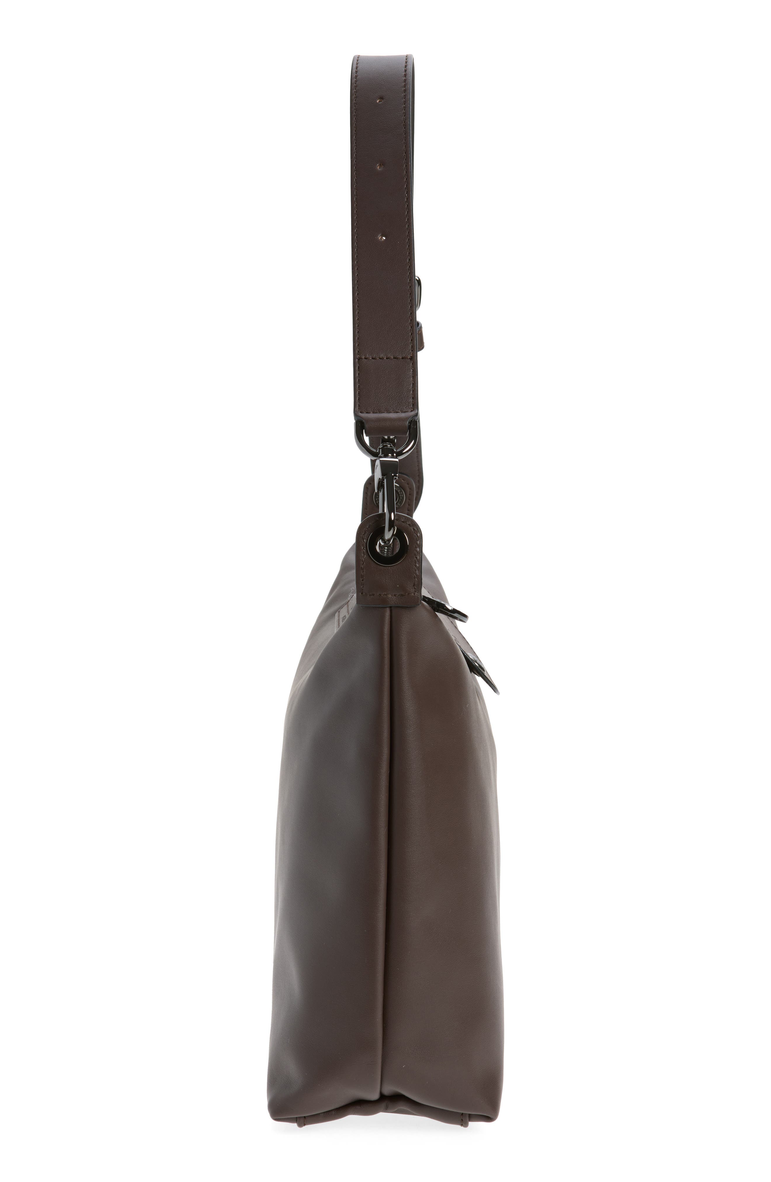 Longchamp Medium Le Pliage Xtra Leather Hobo Bag, Alternate, color, Mocha