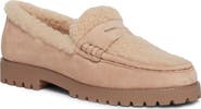 PAIGE Ellis Genuine Shearling Platform Penny Loafer