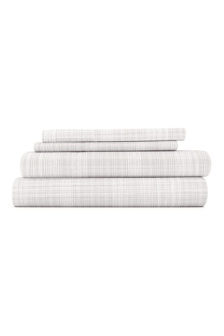 HOME SPUN Premium Ultra Soft Thatch 4-Piece Bed Sheet Set, Main, color, GRAY
