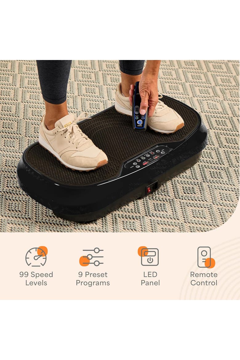 Waver Mini Vibration Plate Exercise Machine for Muscle Toning & Recovery, Alternate, color, Black
