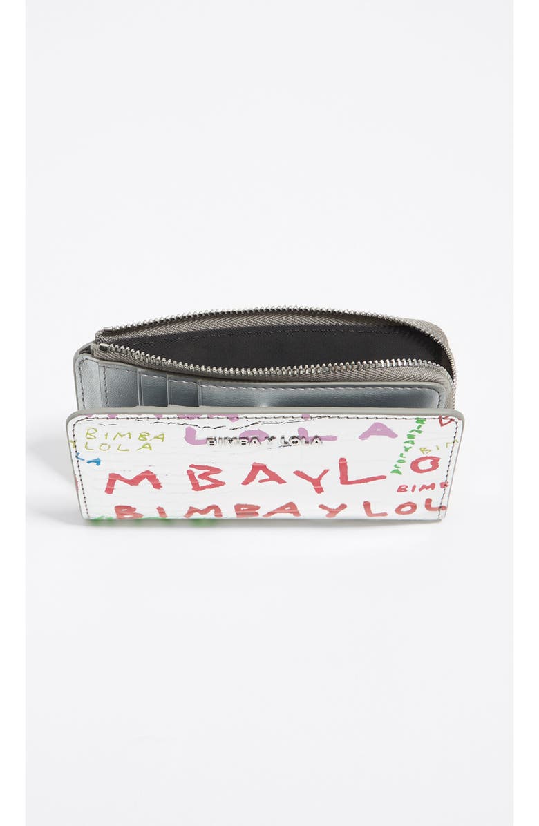 Bimba y Lola Bimba Logo Print Compact Purse, Alternate, color, Silver
